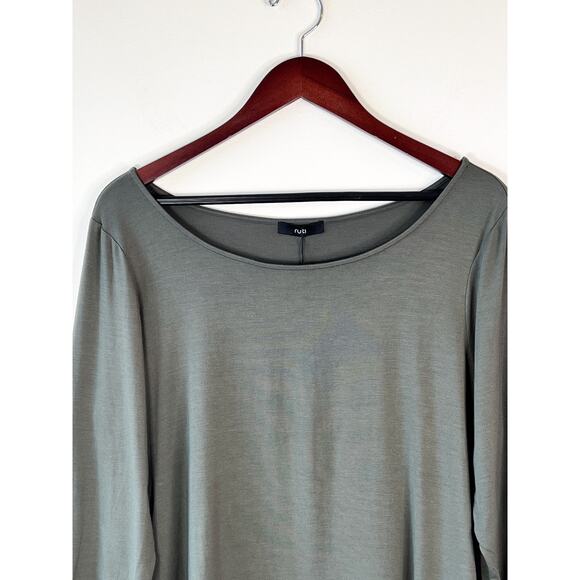 Designer Ruti Petunia Como Top Dress Shirt Olive Green Beetlee US L / 12 NWT - Picture 4 of 13